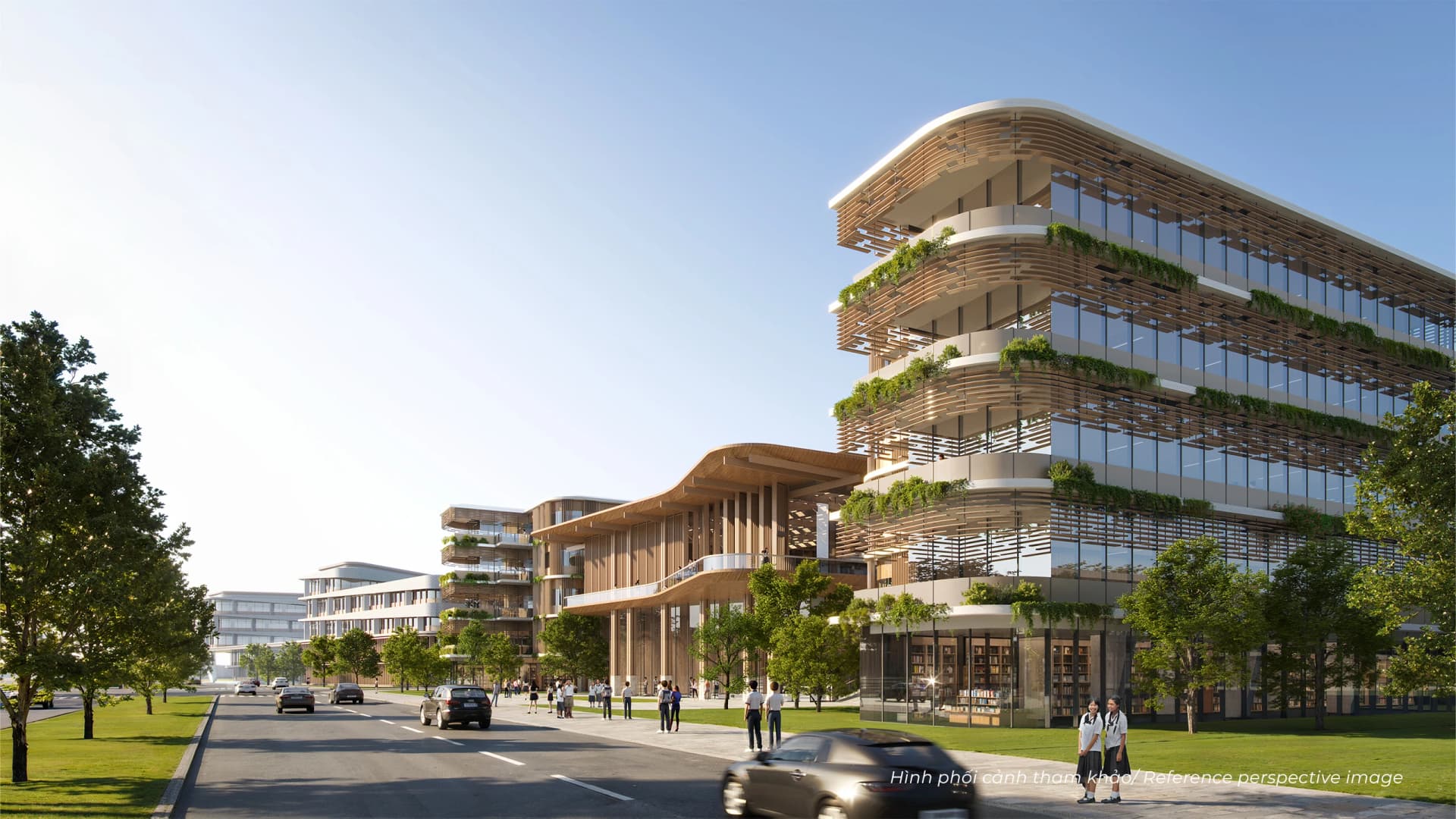 Phối cảnh tiện ích trường học tại Hồng Hạc City