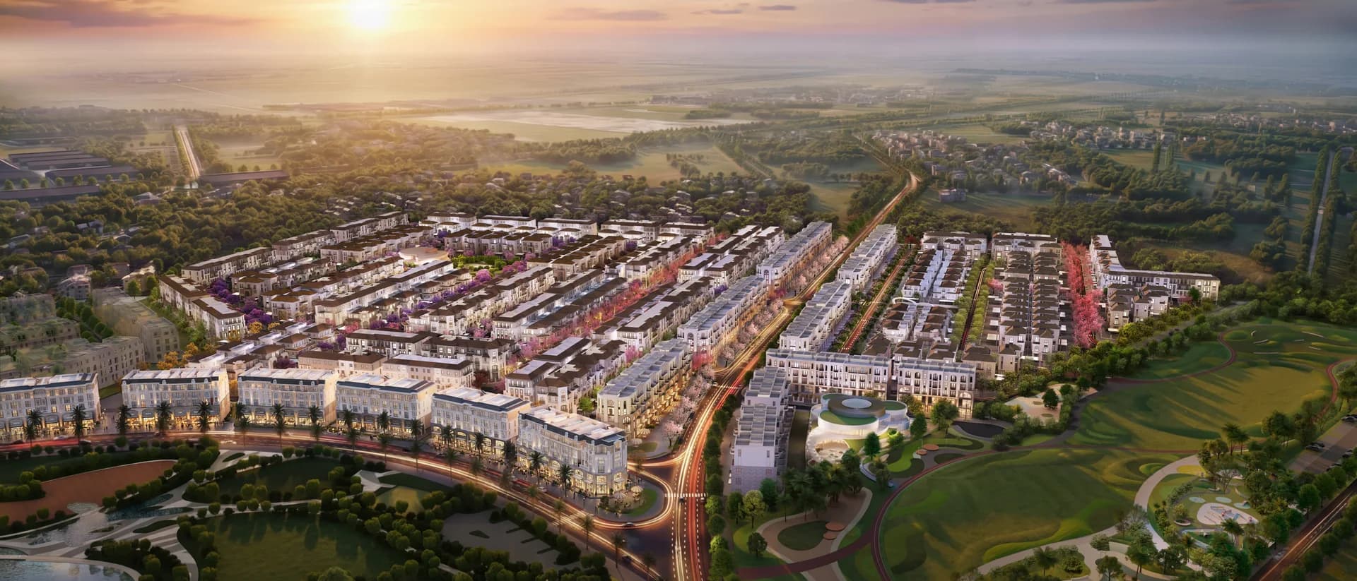 Phối cảnh đại đô thị trong hành lang kết nối phía Đông Hà Nội